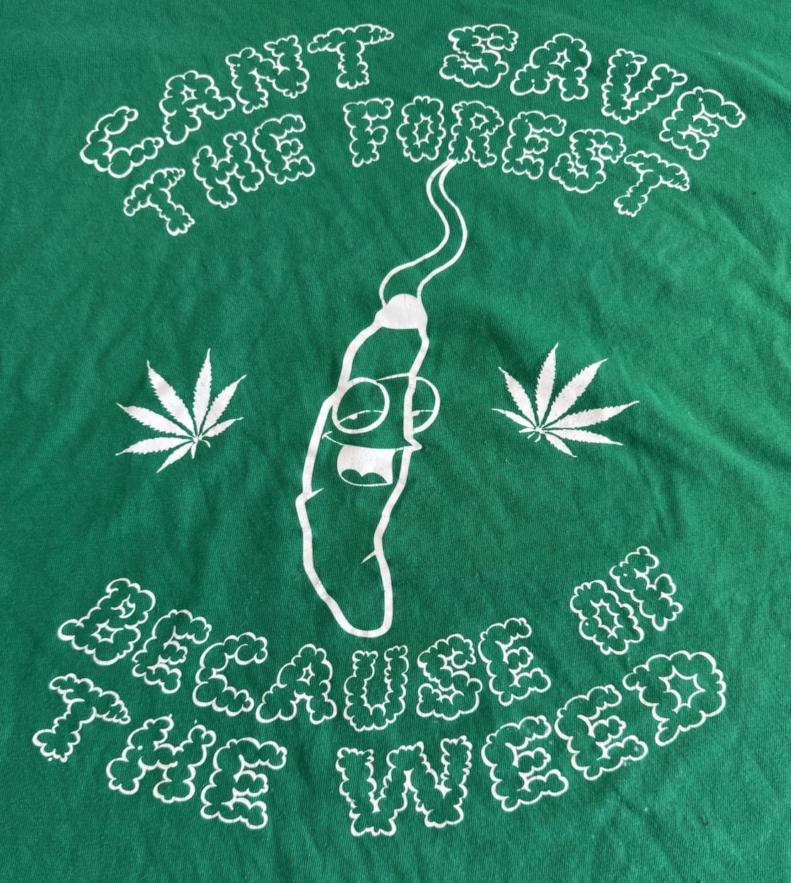 Gemrock Marijuana Leaf Weed Mens 3XL Smoking “Can’t Save The Forest” T-Shirt