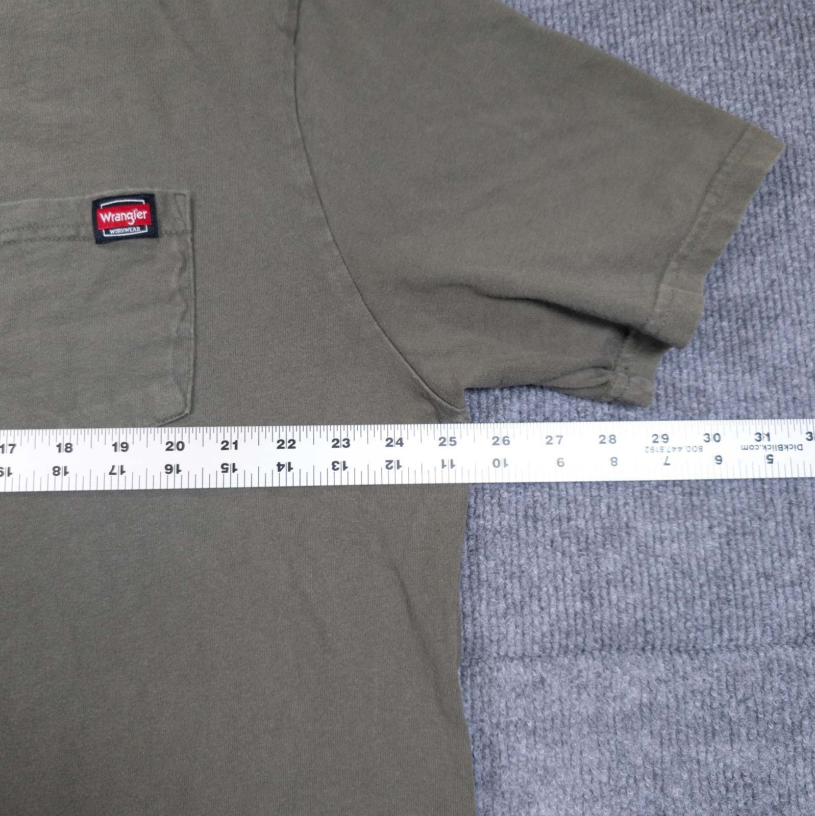Wrangler Workwear Men’s 2XLT Tall Green Short Sleeve Pocket Tee
