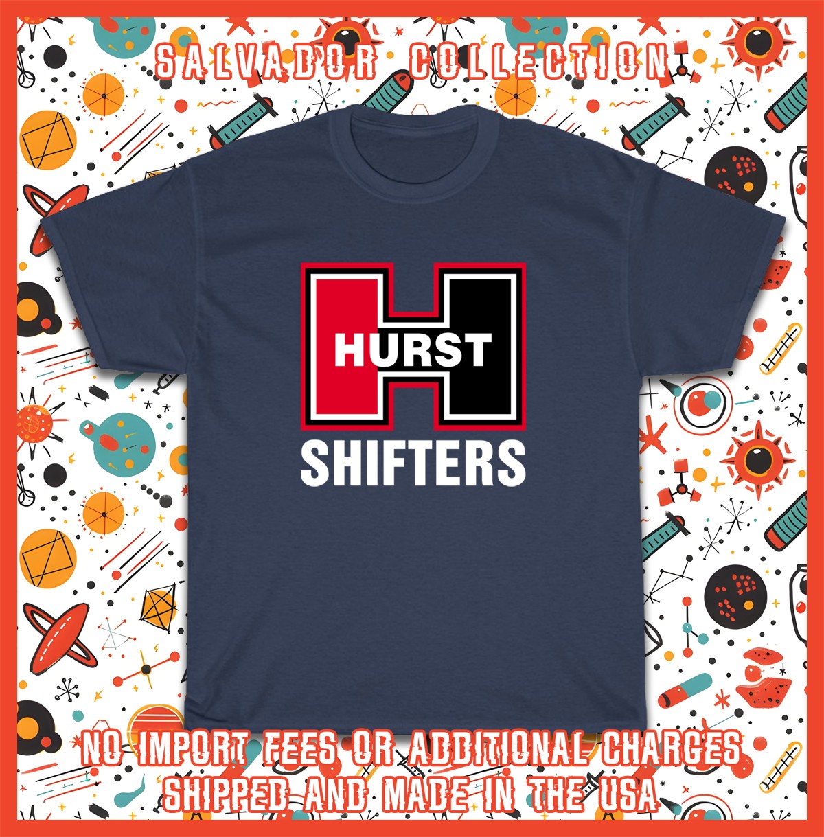 New Tee Shirt HURST Shifters Racing Logo Men’s T-Shirt American T-Shirt
