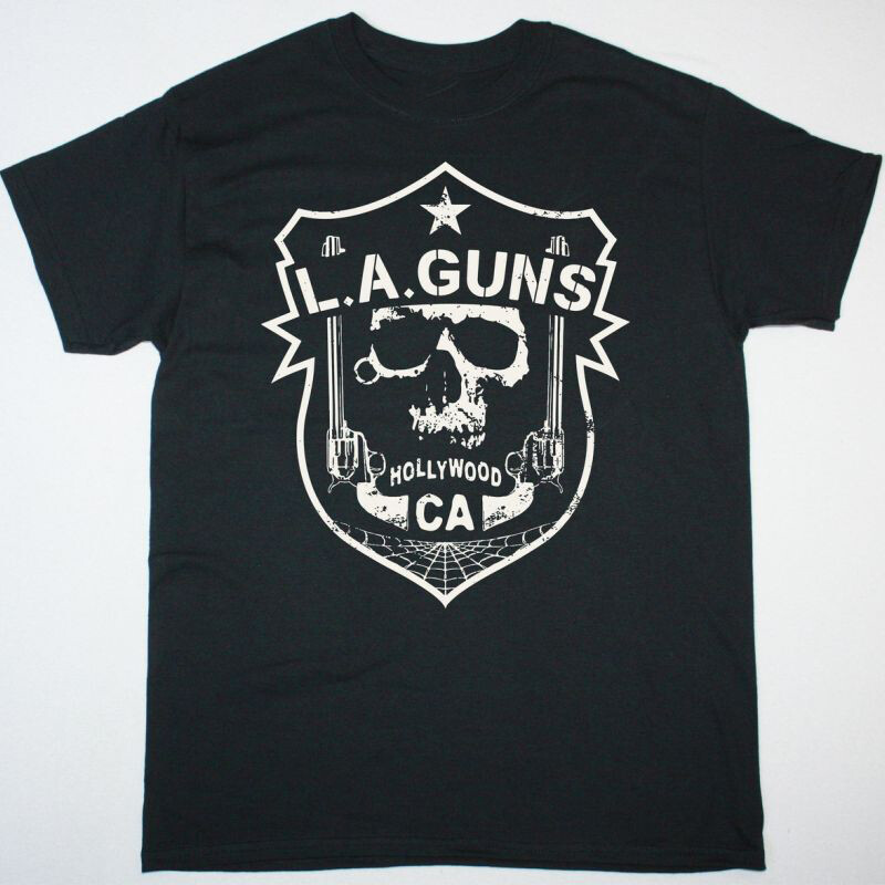 L.A. GUNS RENEGADES SHIELD Heavy Cotton Black All Size Unisex Shirt