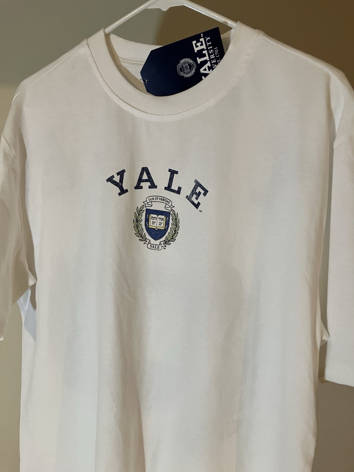 Double Sided Preppy Yale University Shirt Men MEDIUM Short Sleeve Tee New Cond.