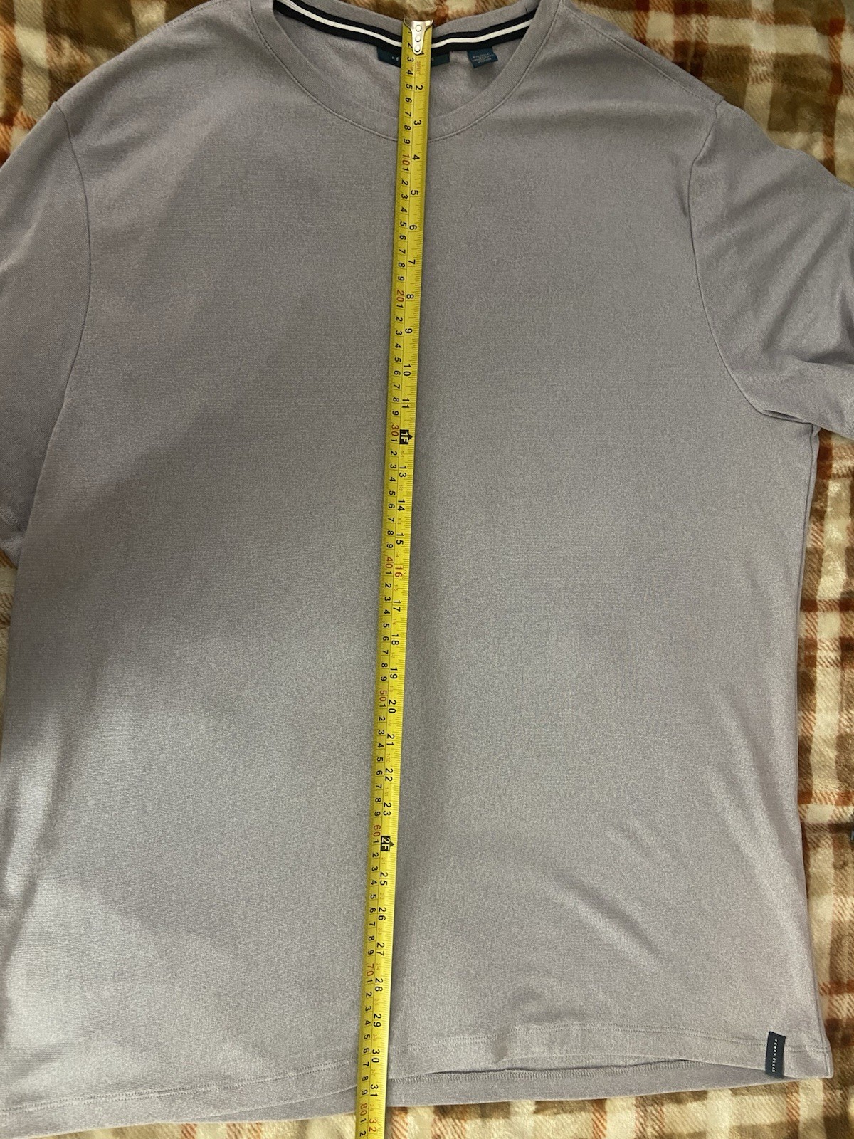 Perry Ellis Men’s XXL Light Lavender Short Sleeve T-Shirt Viscose Soft stretch