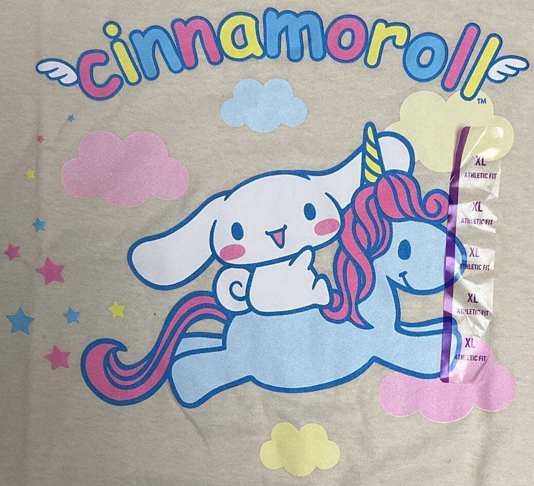 Cinnamoroll Men’s XL Short Sleeve T-Shirt Cream