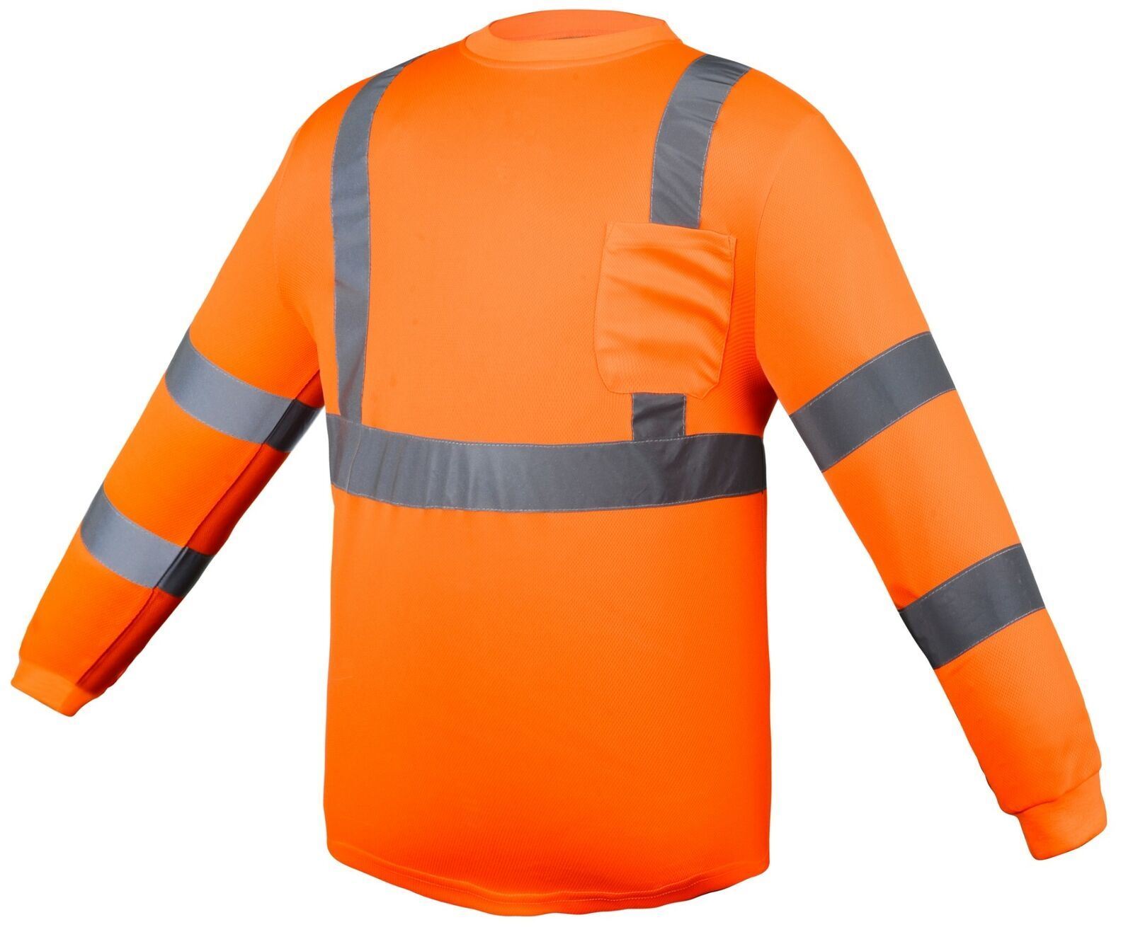Safety Work Vest T Shirt Long Sleeve Short ANSI High Visibility Reflective Tape