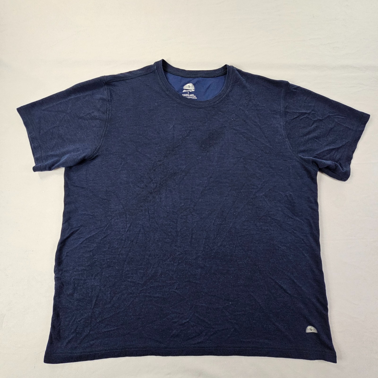 Havana Jim Blue Short Sleeve Modal Polyester T-Shirt Men’s L