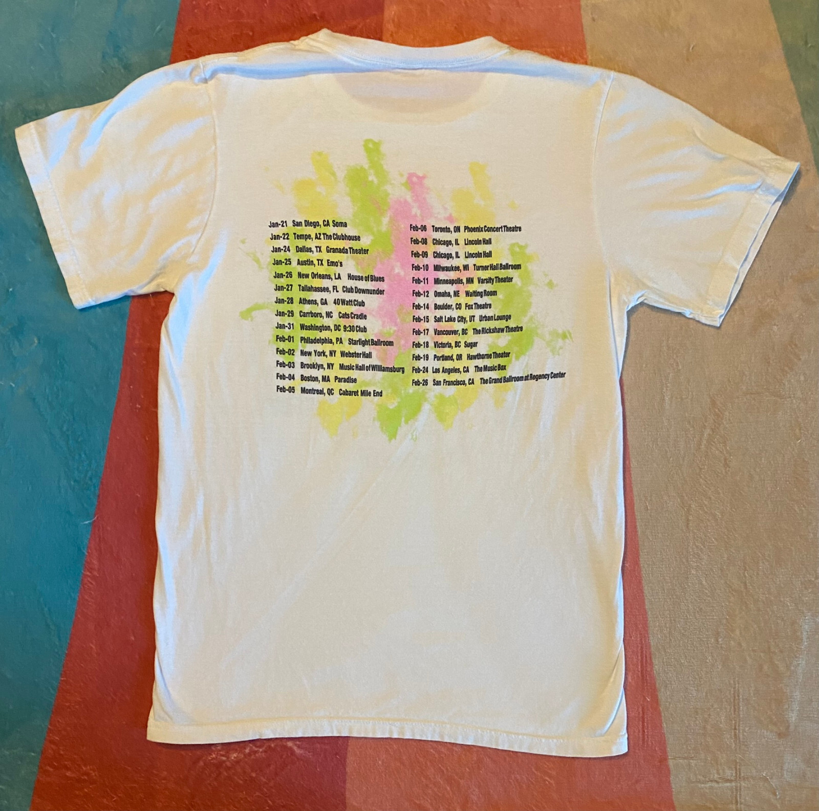 BEST COAST & WAVVES No Joy Summer is Forever T-Shirt w/ Tour Dates Size SMALL