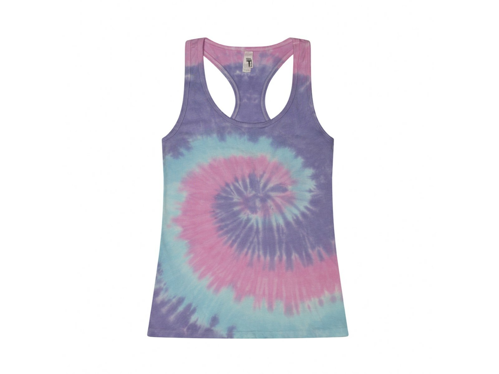 Multi-Color Tie Dye Racerback Tank Top Sleeveless T-Shirt Adult XS -XXL Cotton