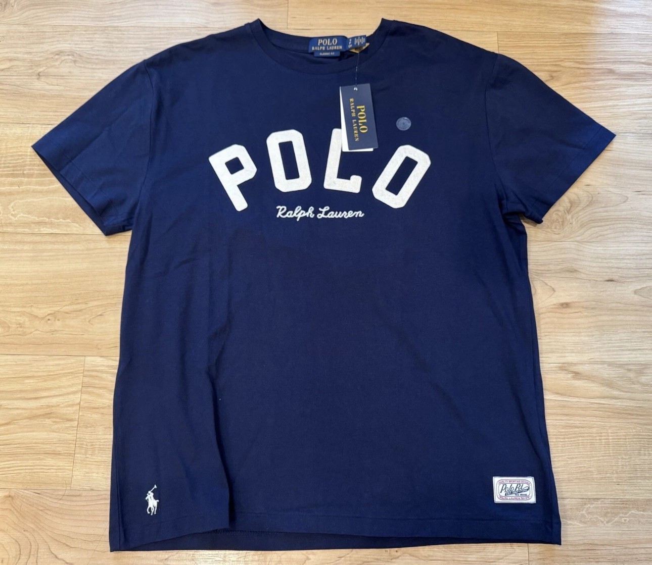 Polo Ralph Lauren Men’s Classic Fit Stitched Logo Pony T-Shirt Navy Blue S-XL