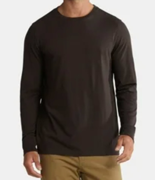 George Mens Long Sleeve Crew Neck Easy Care Causual T-shirts Cotton Lot of 4 3XL