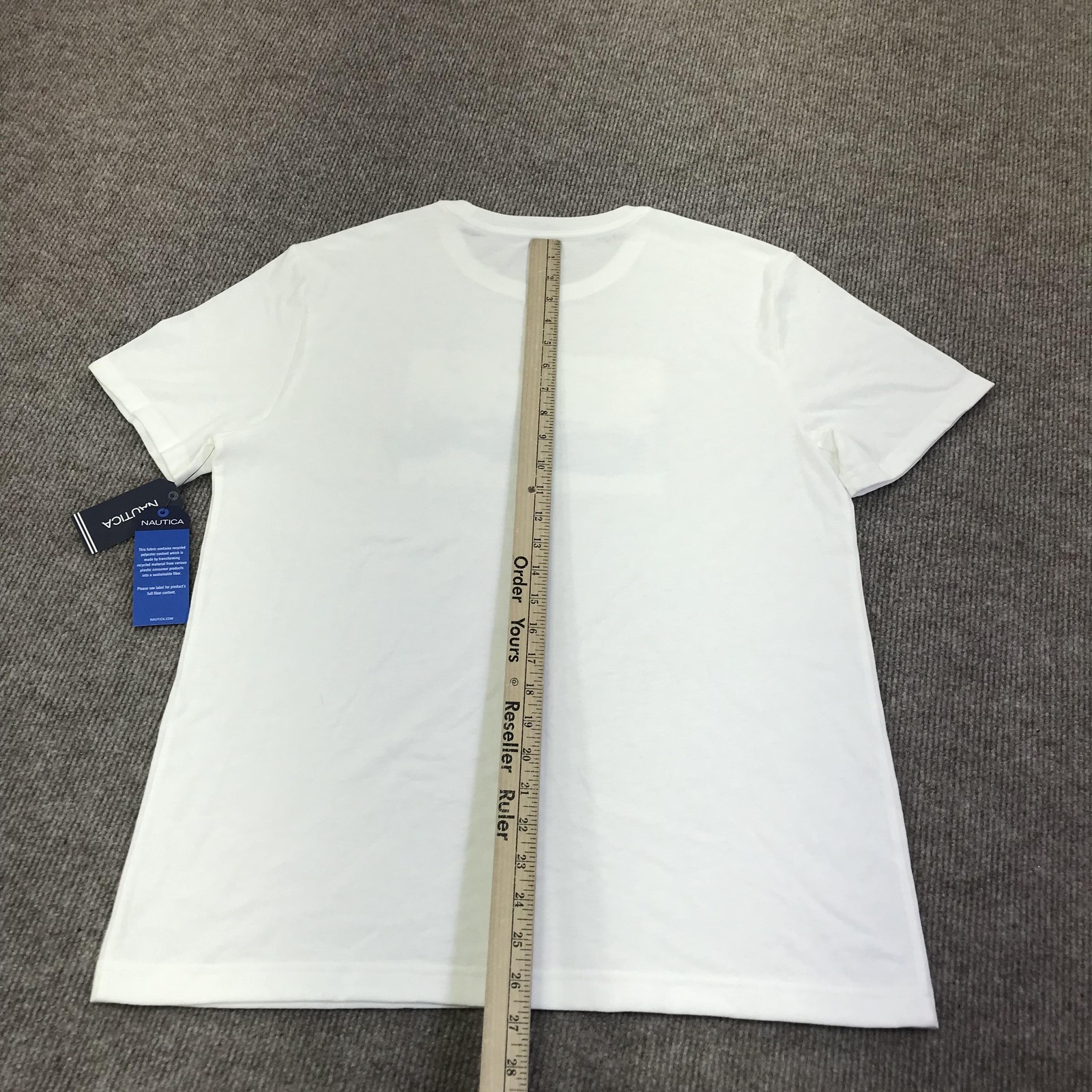 Nautica Shirt Mens Medium White Climate Response 83 Graphic Tee Tagless VR6641