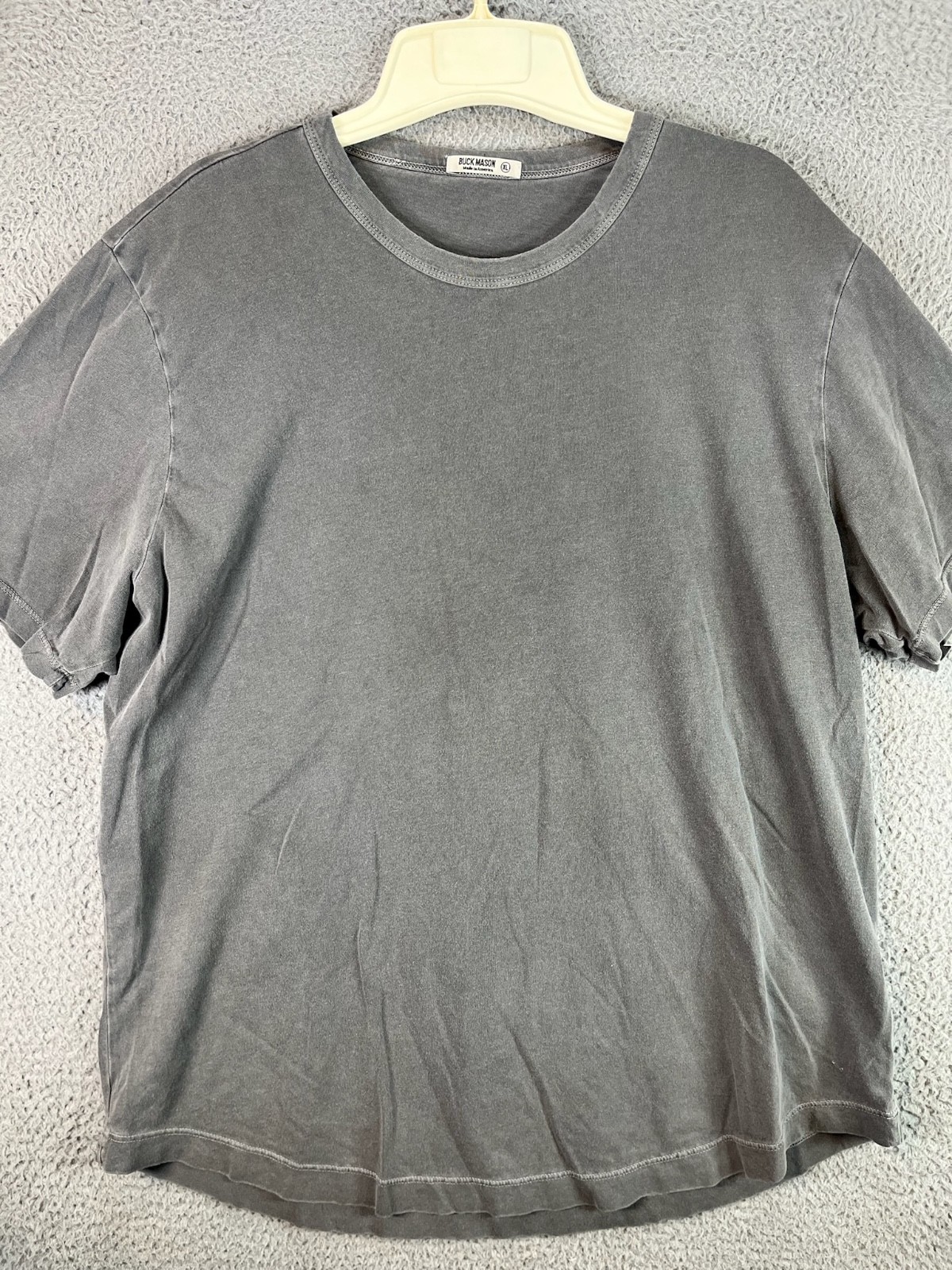 Buck Mason T Shirt Mens Extra Large Gray Minimalist SLIM FIT Crew Neck USA