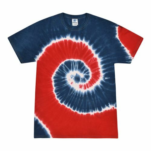 Tie Dye T-Shirts, Adult S M L XL 2XL 3XL, Multi-Color 100% Cotton