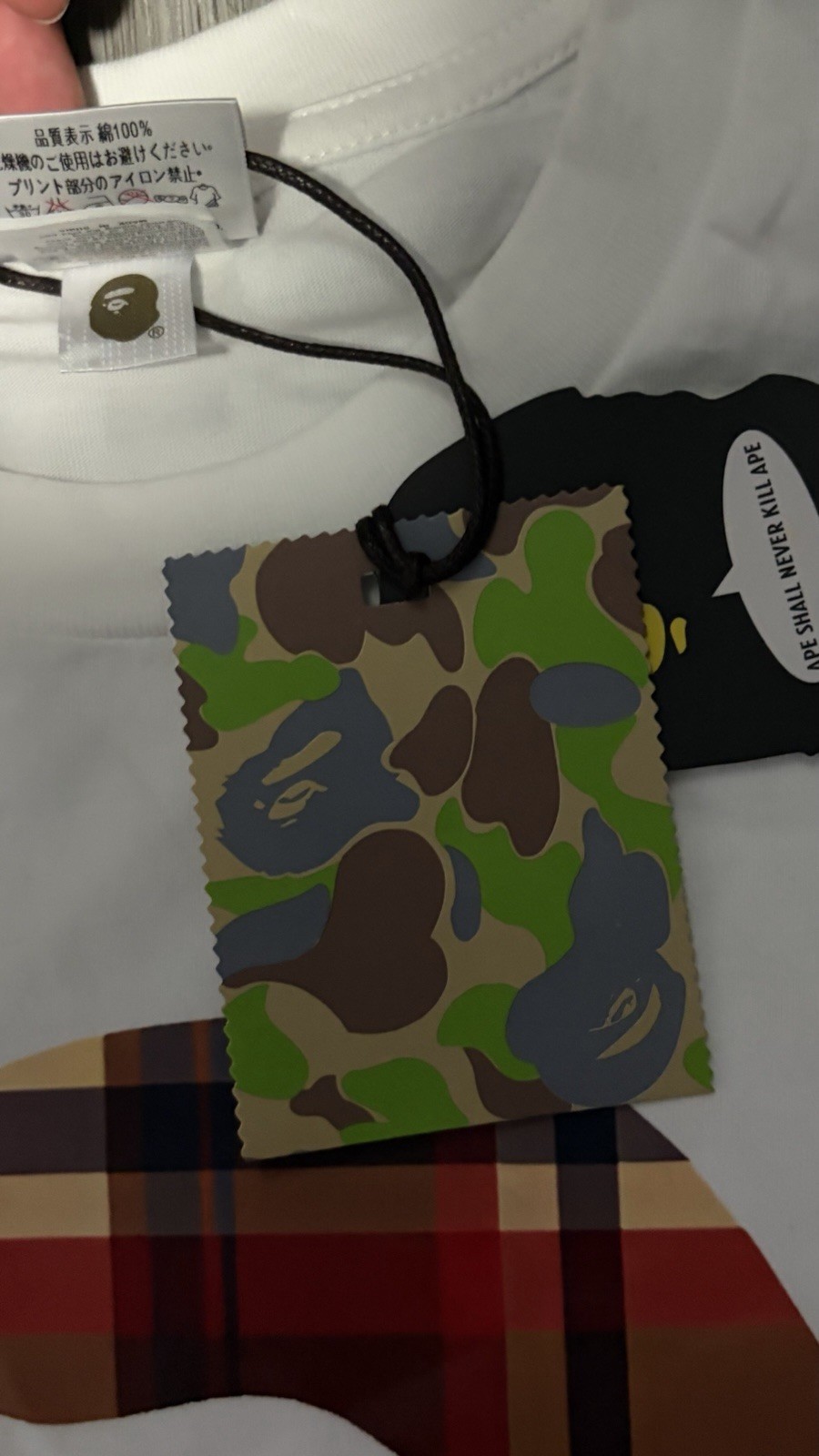 A Bathing Ape Men’s S White Ape Head Graphic Logo Crew Neck Short Sleeve Tee