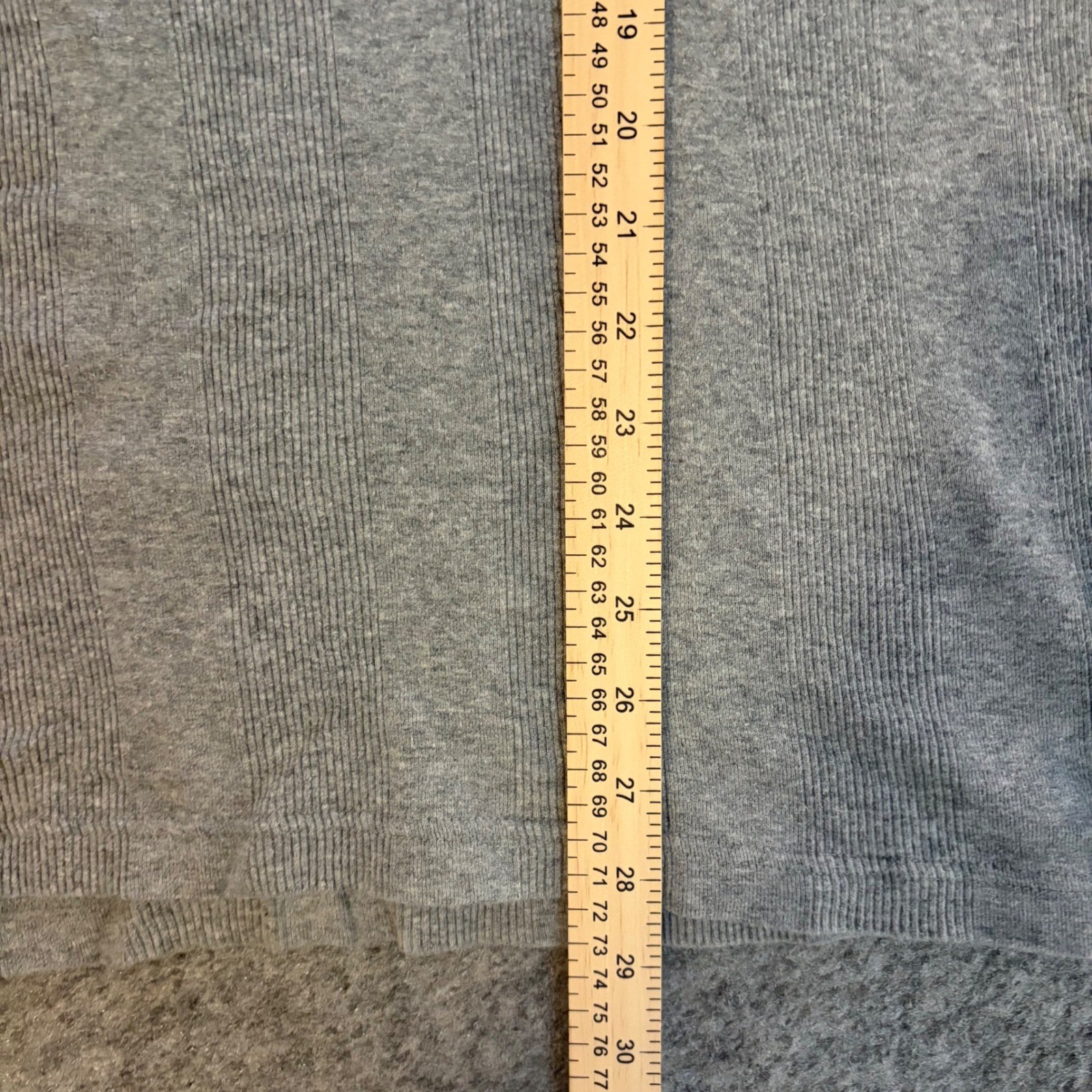 Chaps Denim Gray V-Neck Ribbed Short Sleeve T-Shirt Cotton Solid Adult Large