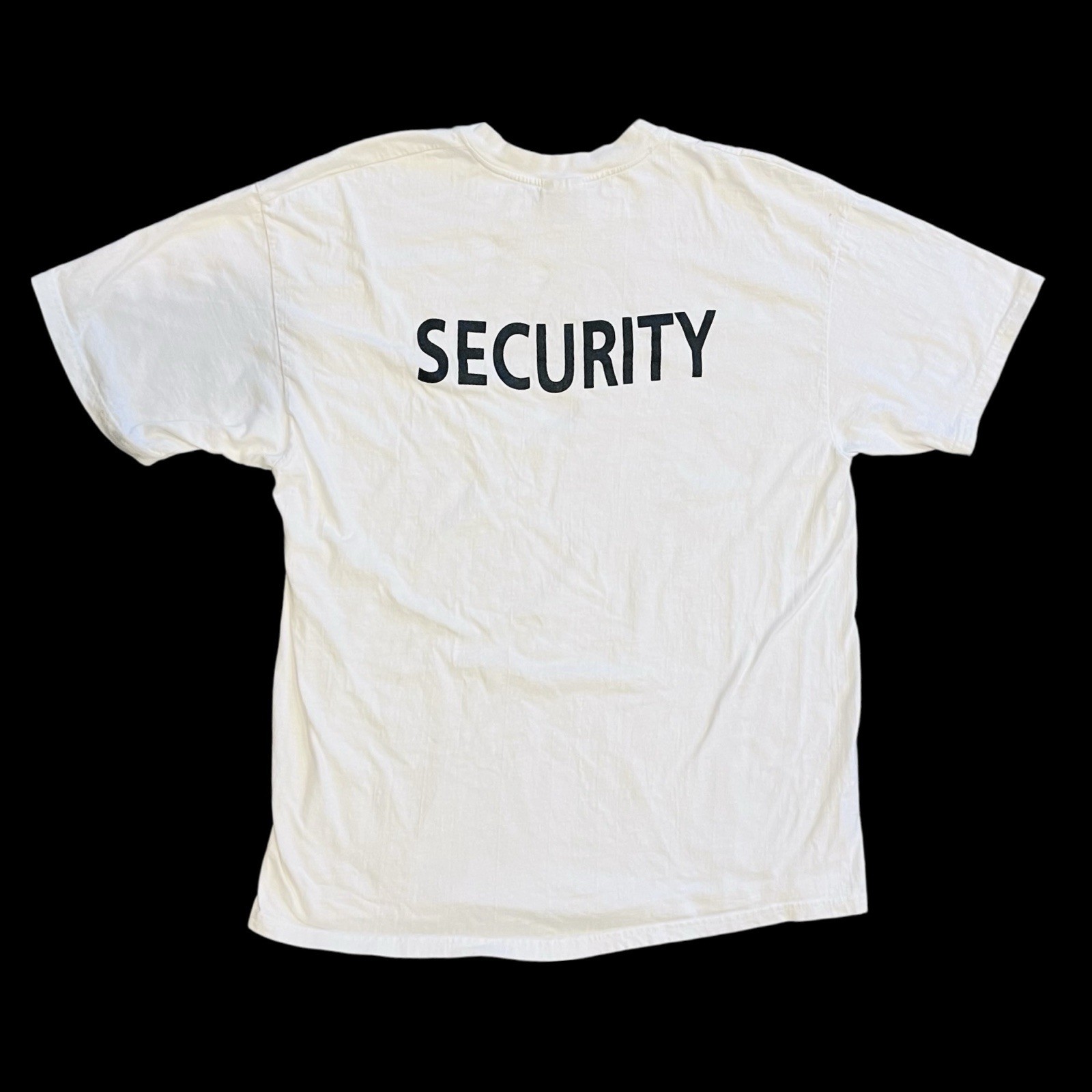 Security T-Shirt Event Staff Uniform Employee Party Men White Short Sleeve XL