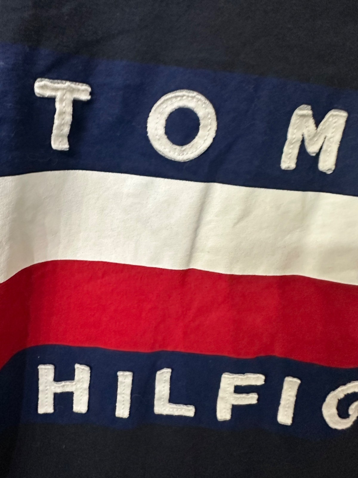 Tommy Hilfiger Blue White Red Cotton T-Shirt Size Medium