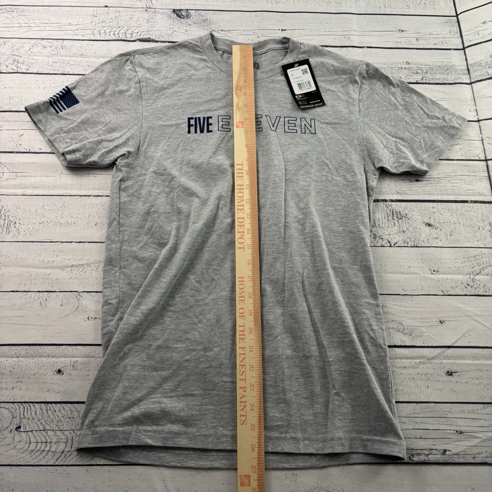 NEW 5.11 Tactical Logo Short Sleeve T Shirt Men’s Small Heather Grey