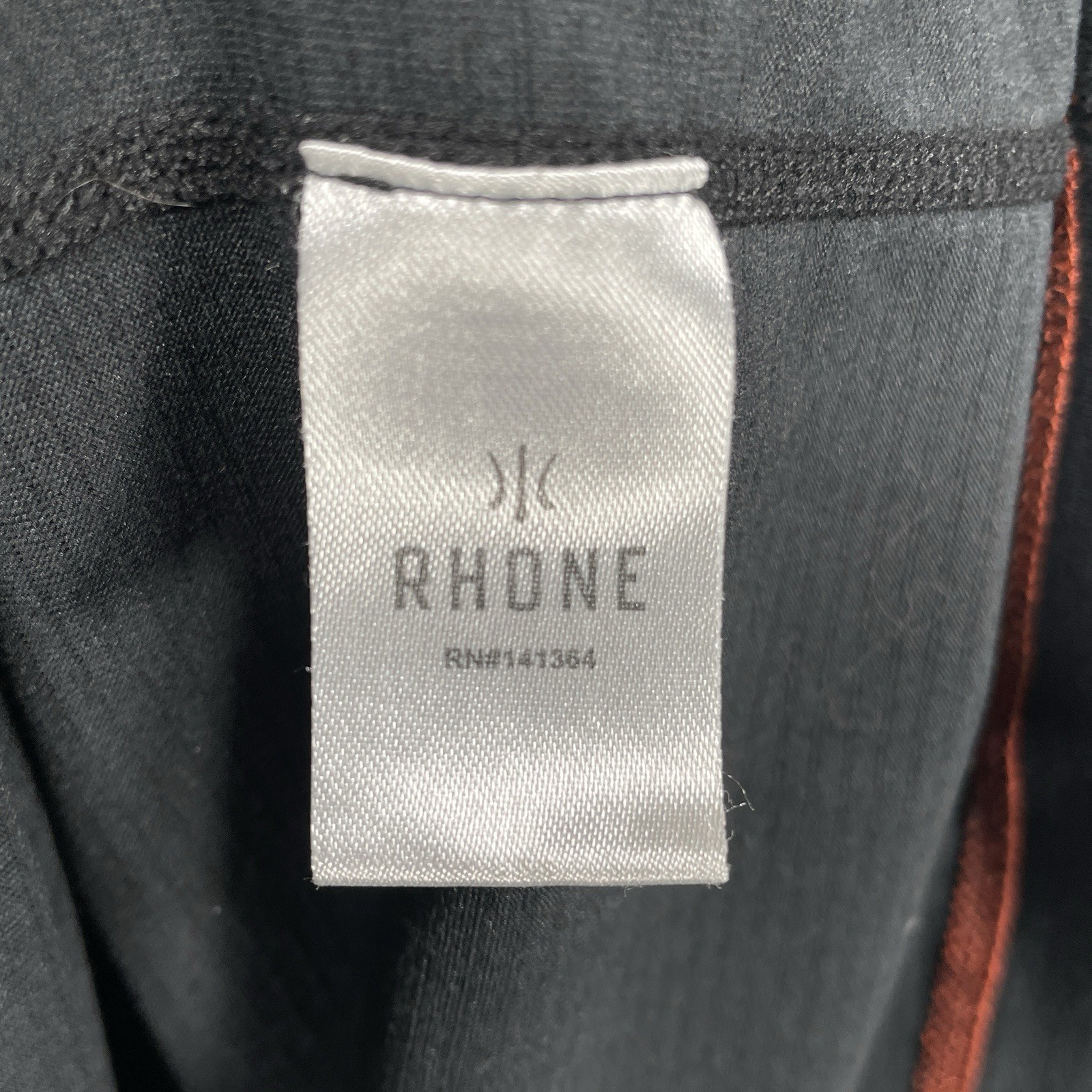 Rhone Shirt M Black Stretch Performance Gym Training Short Sleeve Crew Neck