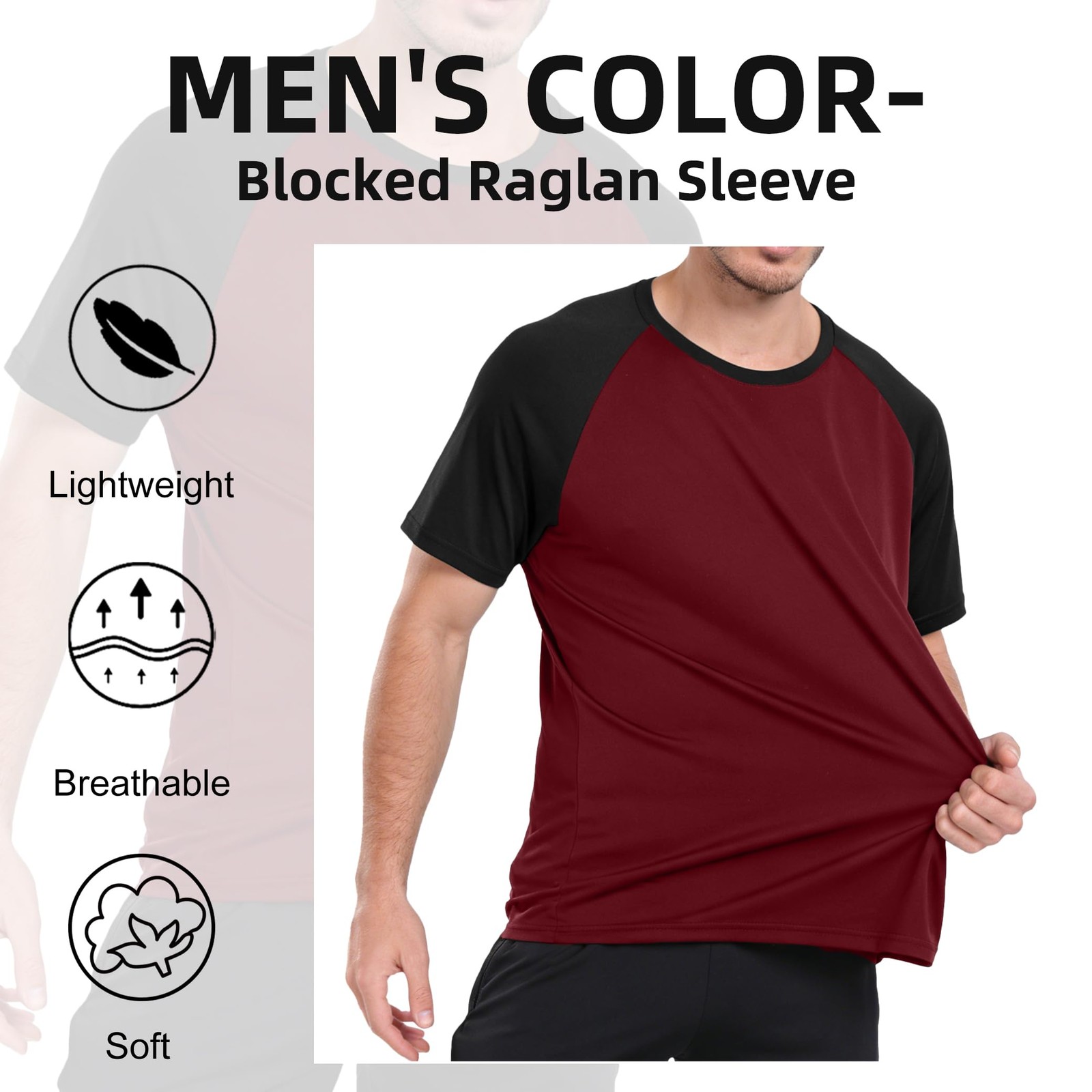 5 Pack Mens Quick Drying Shirts Crew Neck Loose Breathable Cool Workout Runni…