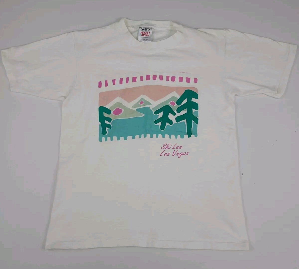 Vintage Ski Lee Canyon Las Vegas T Shirt Vtg Sport Outdoor USA LV Oneita 80s 90s
