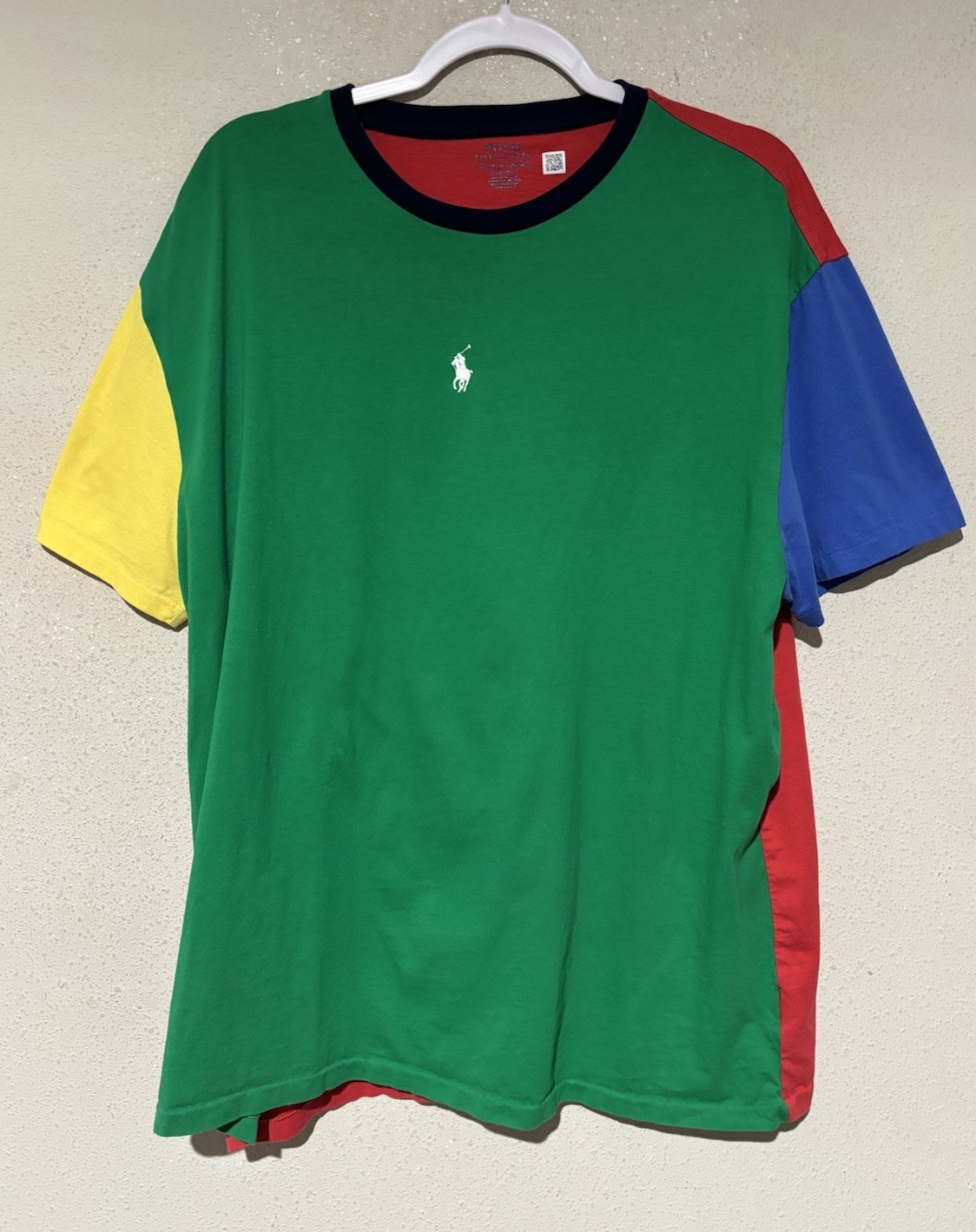 Polo Ralph Lauren T Shirt Mens XL Classic Fit Color Block Pony Cotton R32