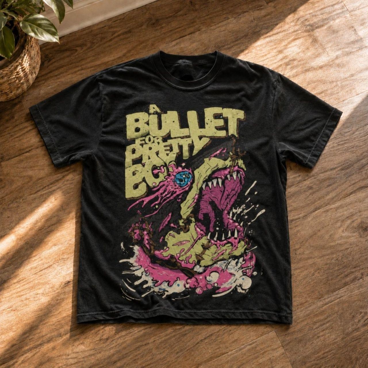 A Bullet for Pretty Boy Black Graphic T-Shirt Metalcore Band Unisex Tee