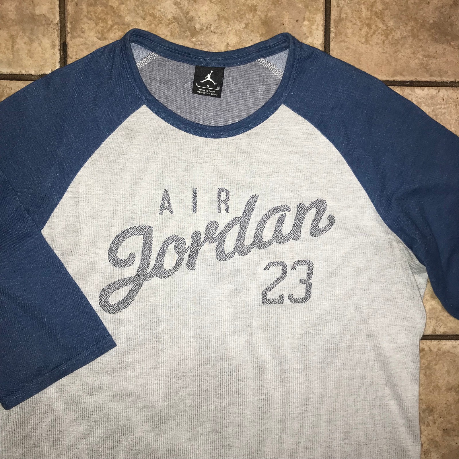 Men’s Air Jordan 23 Raglan 3/4 Sleeve T-shirt-Size: L (724492