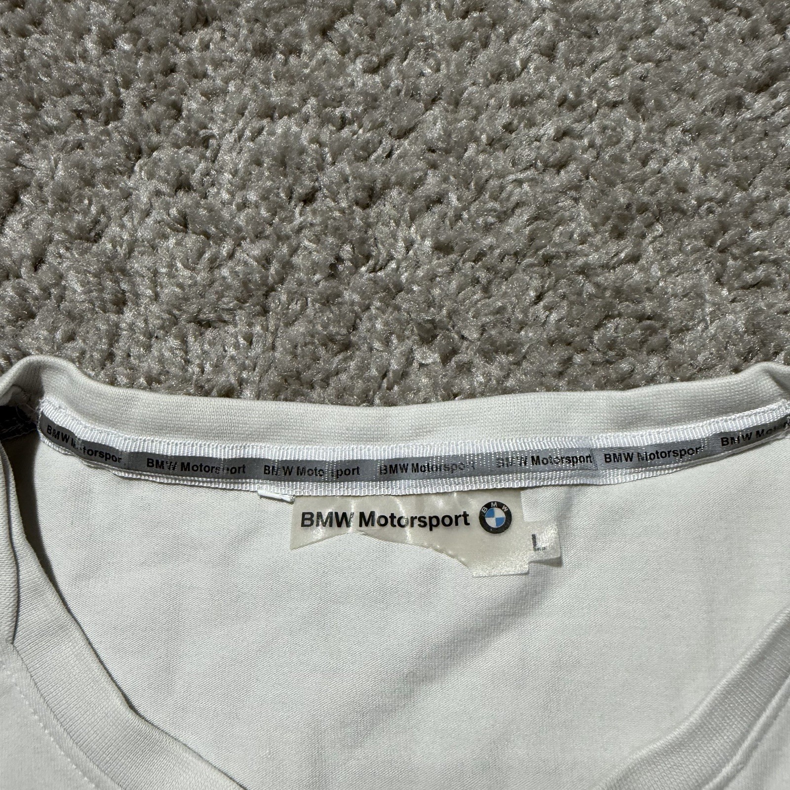 BMW Motorsport Shirt Adult Large White M3 M5 Car Graphic Racing Tee BMW Mens L