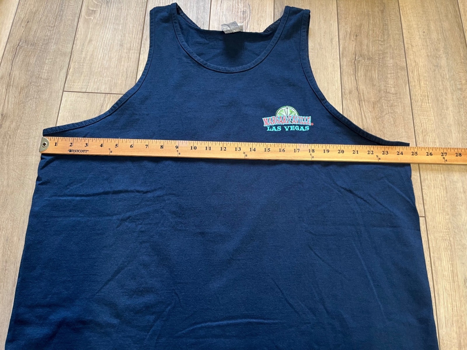 Margaritaville Las Vegas Mens 2XL Tank Top Blue 5 o’clock Somewhere Parrot