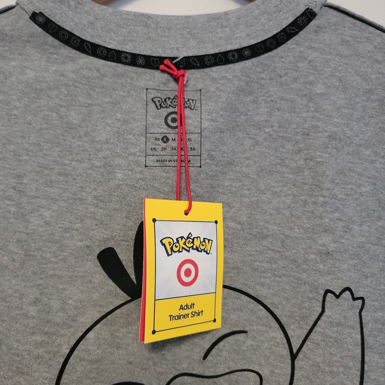 Pokémon x Target Psyduck Adult Trainer Shirt Grey Sz Small