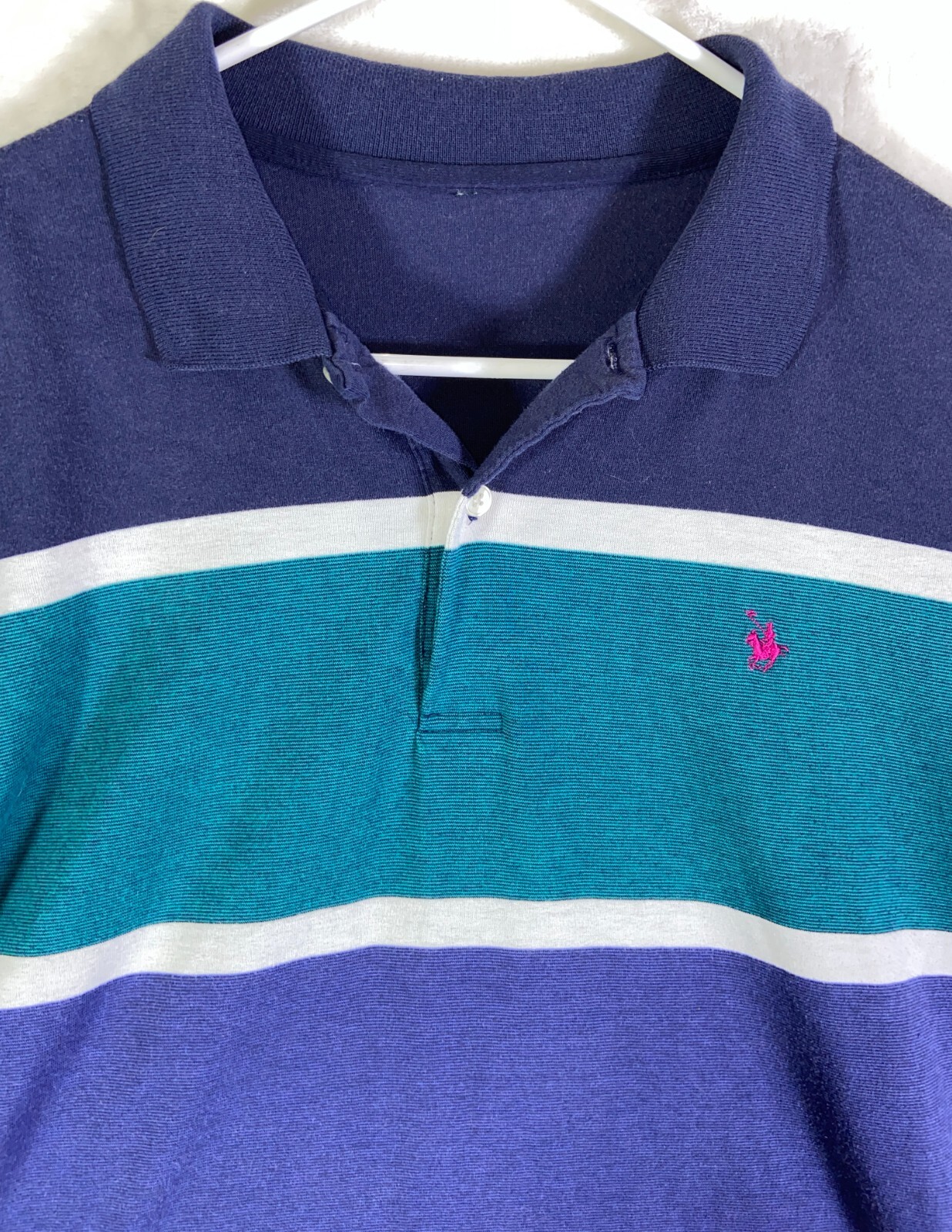 Vintage Polo Shirt T Shirt XLarge 90s Knights of Round Table Multicoloured Tee