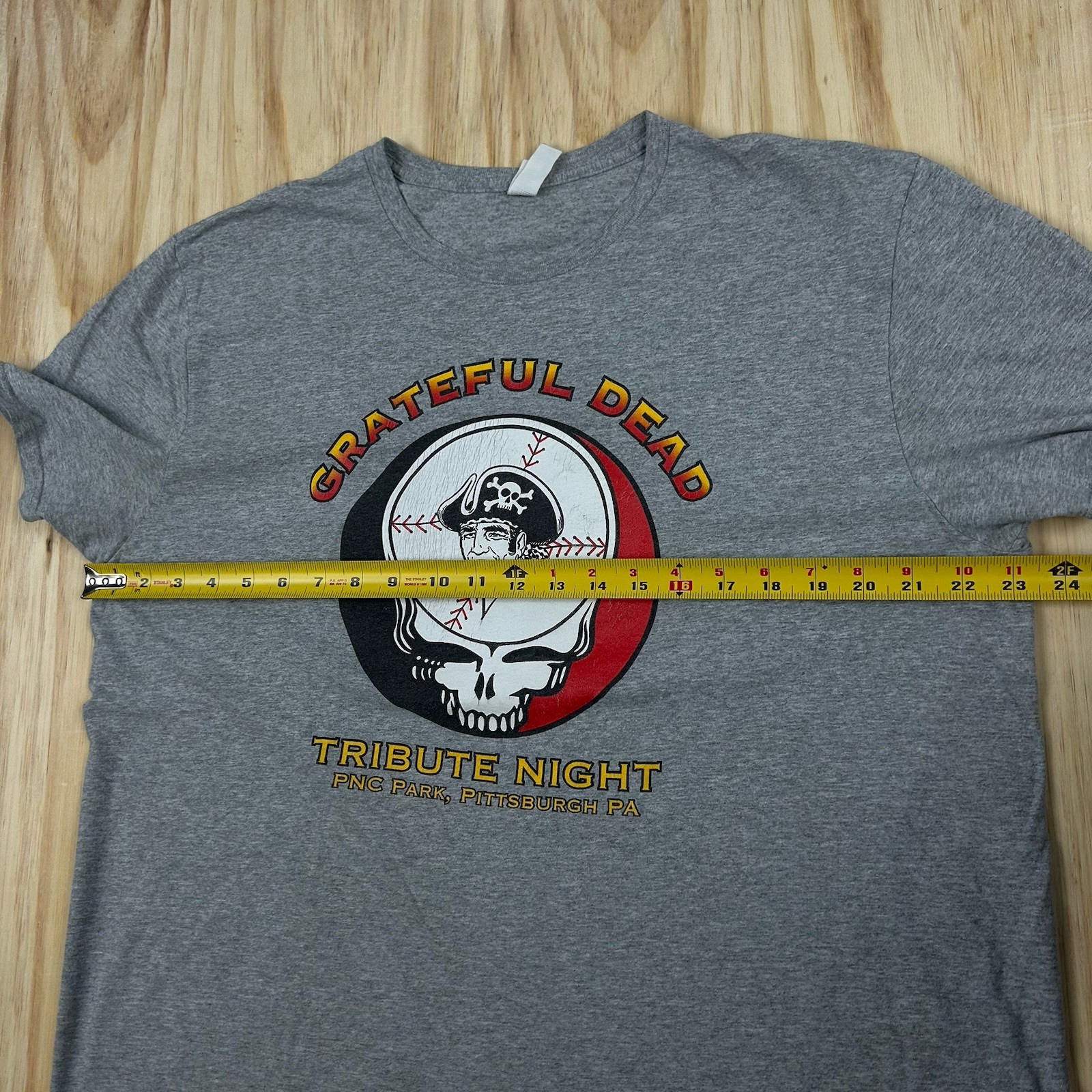 Pittsburgh Pirates Grateful Dead Tribute Night PNC Park T Shirt XL Gray Concert