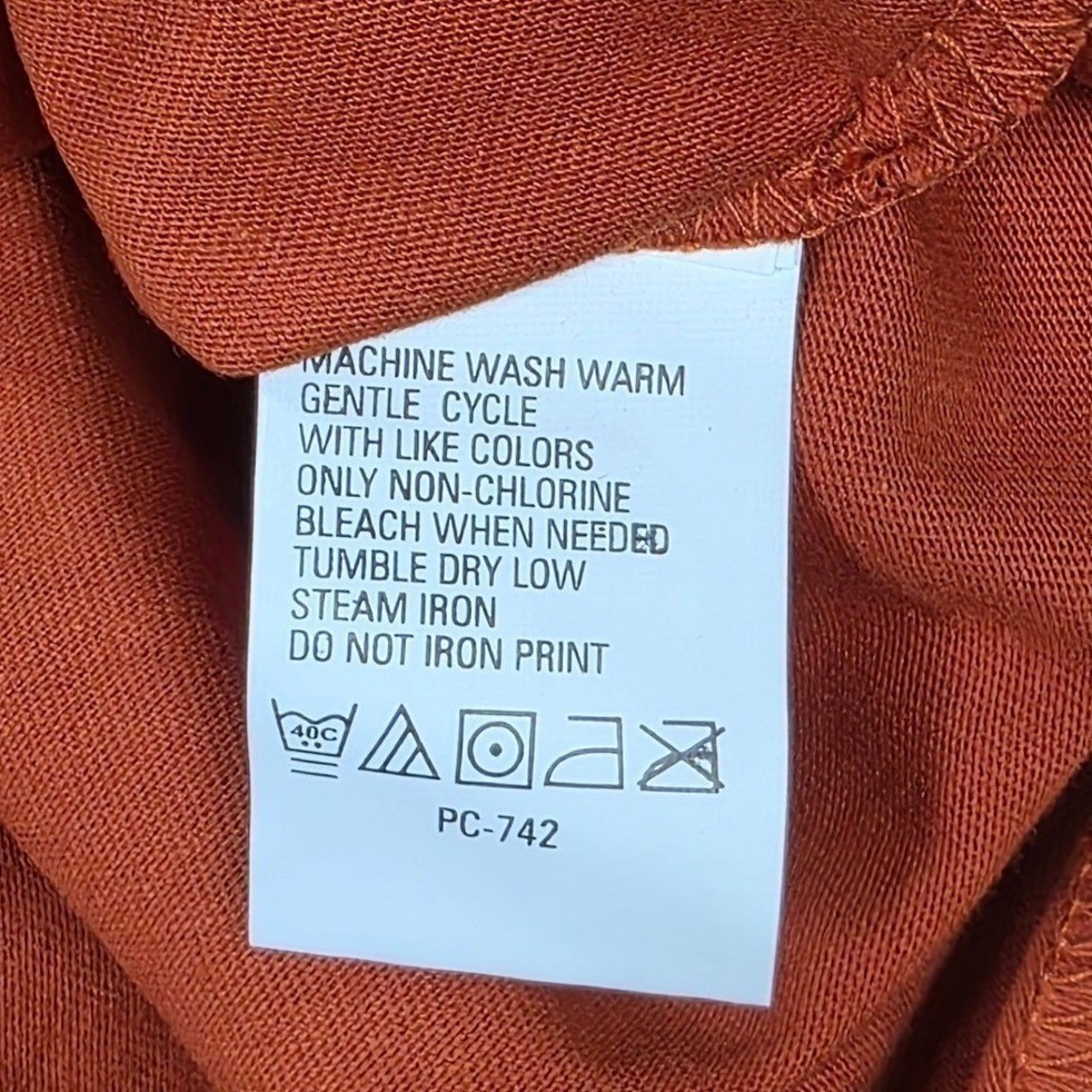 Timberland T-Shirt Men’s Size Large Orange Since 1973 Graphic 100% Cotton New