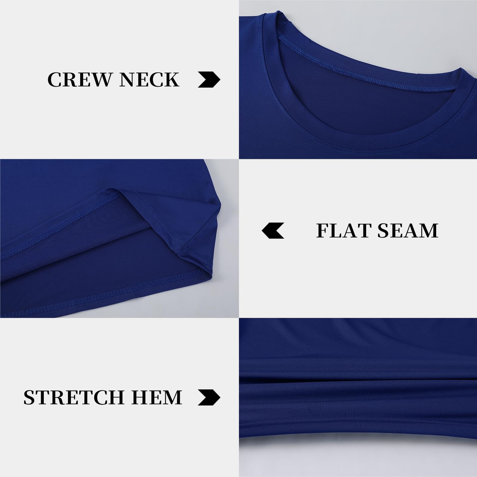 5-Pack Mens Workout T-Shirts Quick Dry Athletic Performance Gym Shirts Casual…
