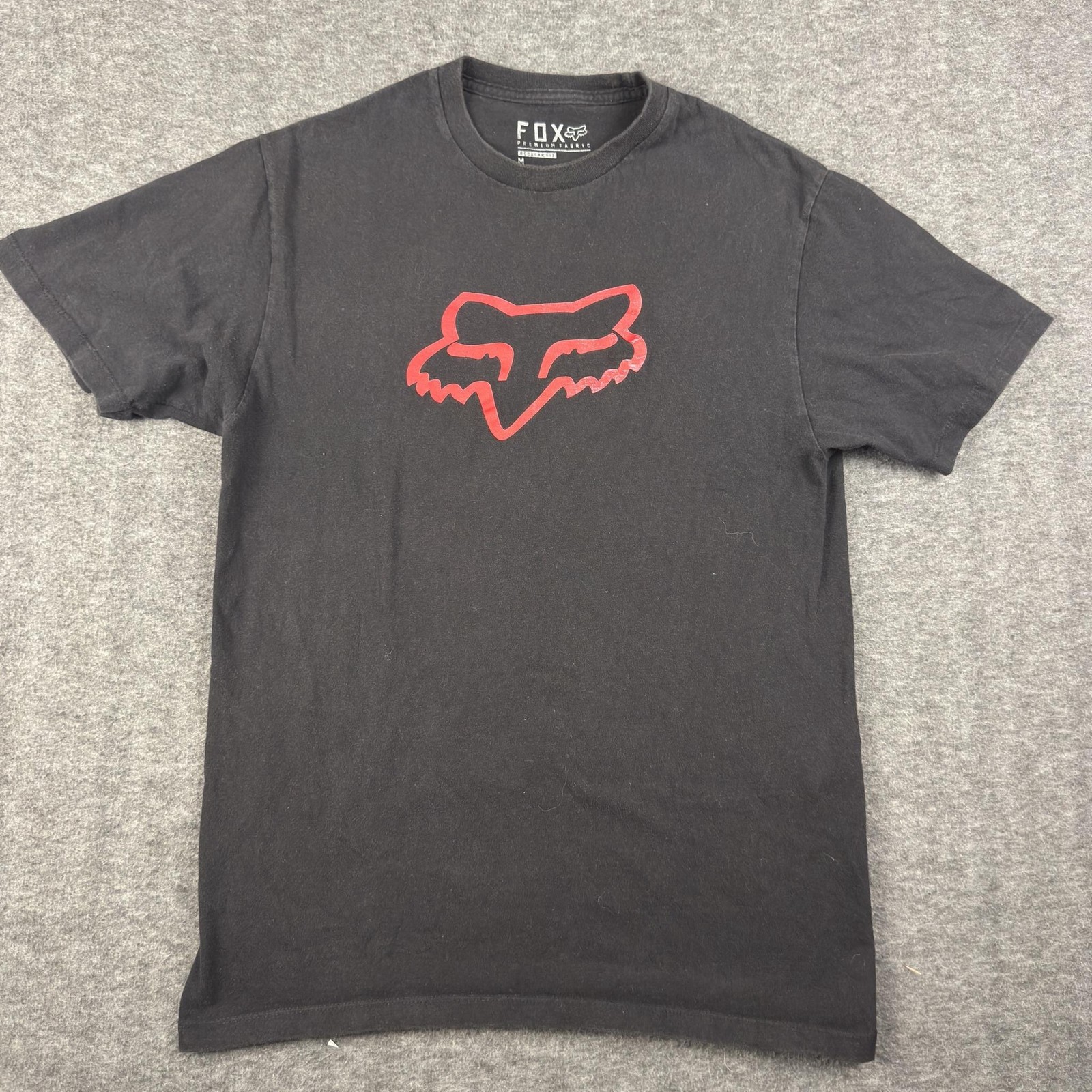 Fox Racing Shirt Mens Medium Black Red Head Logo Graphic Motocross Tee MX
