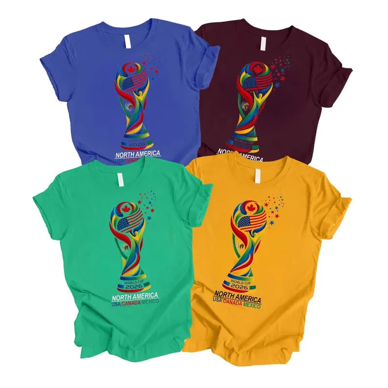 World Cup 2026 Host Cities Double Sided T-Shirt USA Canada Mexico Tee