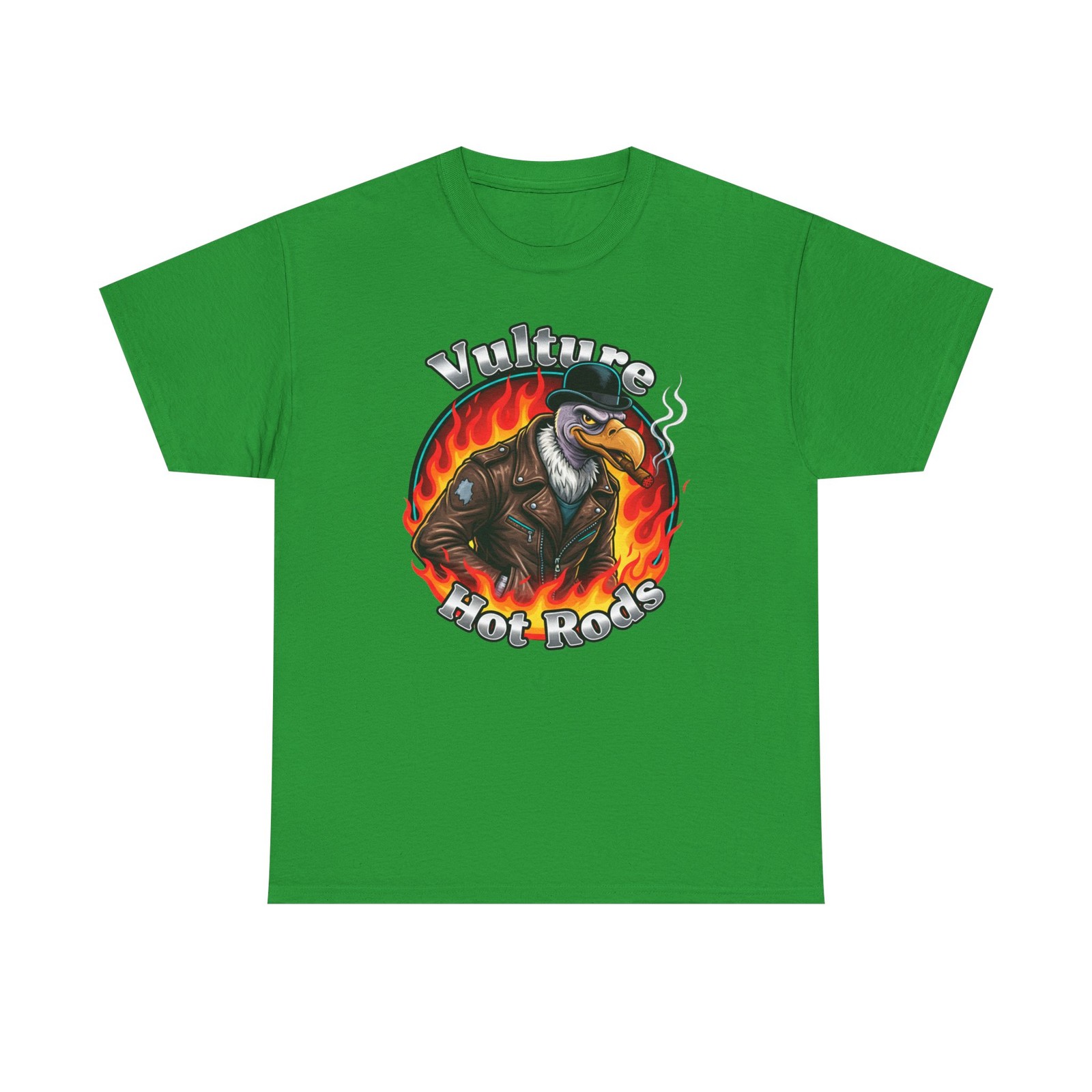 Unisex Heavy Cotton Tee, Vulture Hot Rods