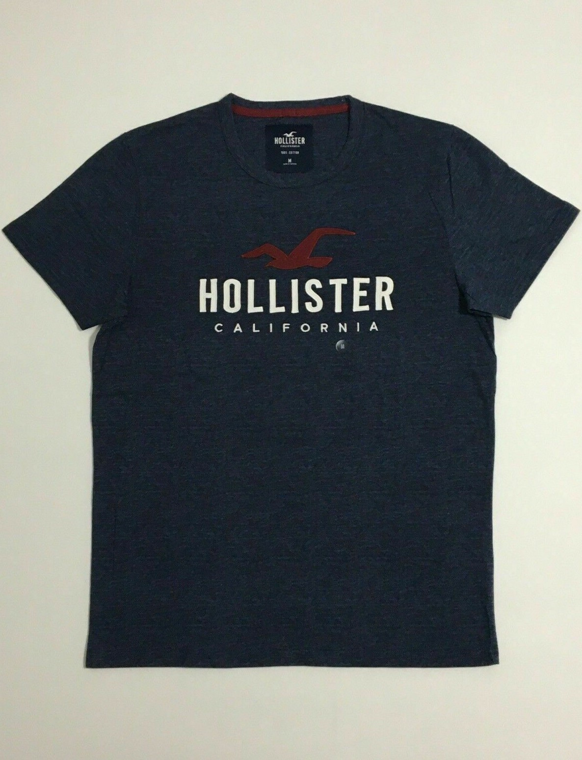 Hollister Men’s Applique Graphic T-Shirt Crew Neck Logo Tee Size XS S M L XL XXL