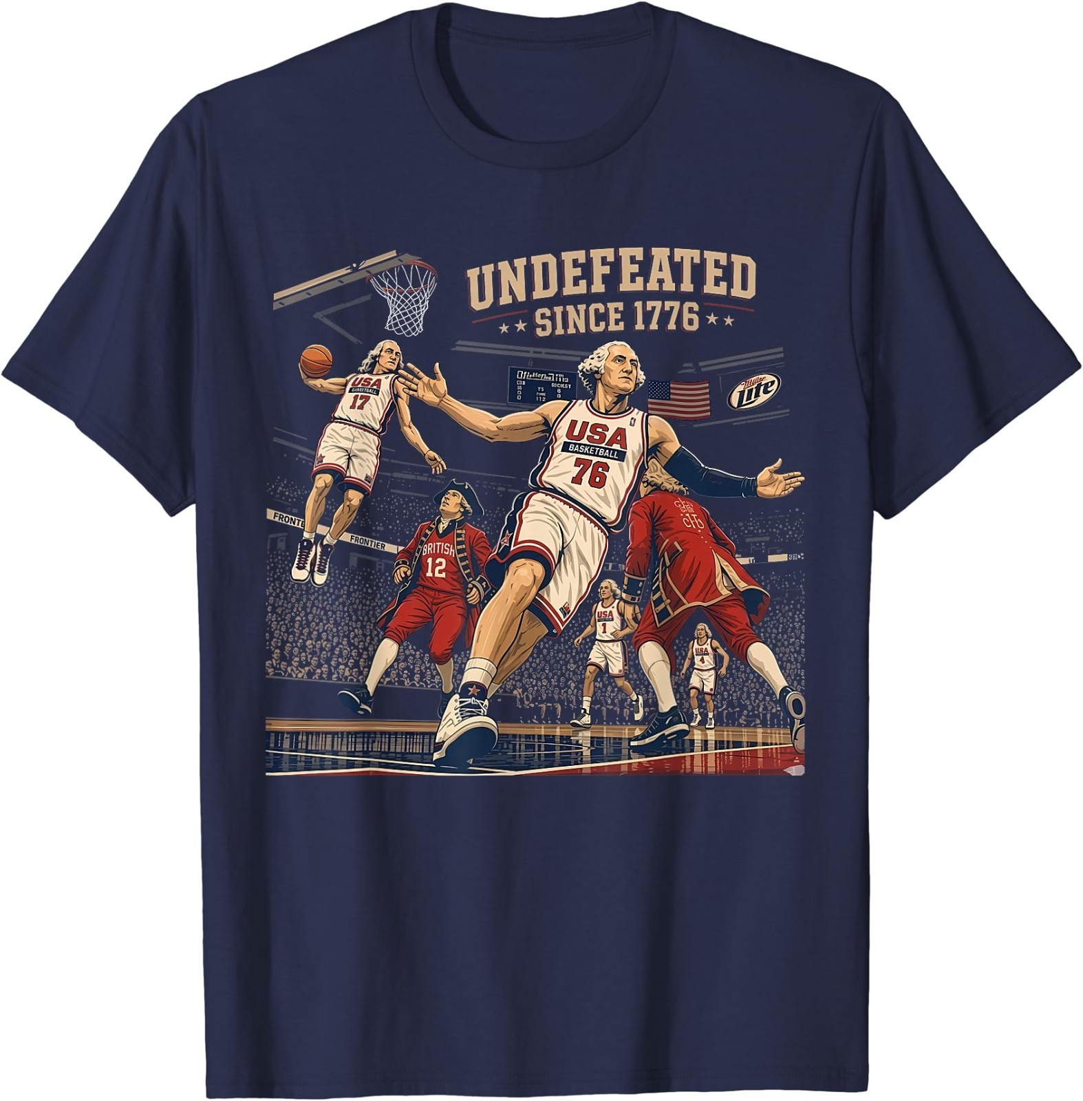 Undefeated Since 1776 America 4th of July Independence Day T-Shirt