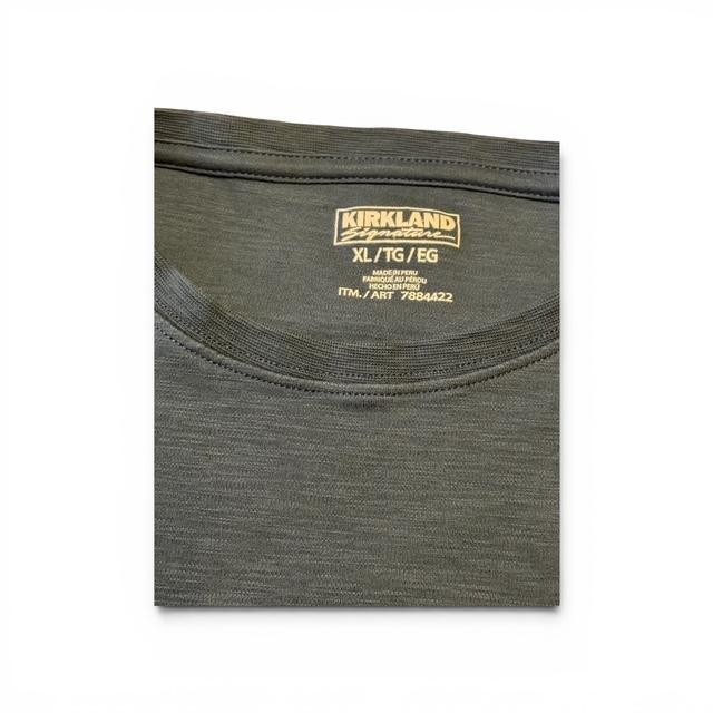 Kirkland Brand Men’s Basic Tee, XL, Muted Slate Blue, 100% Cotton, Never Worn