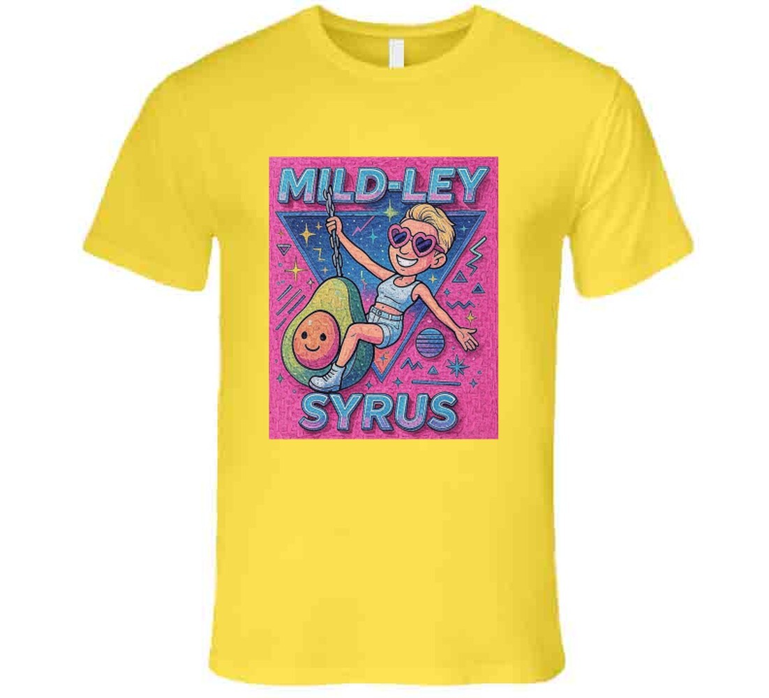 Mild-ley Syrus Funny Parody Pop Star Avocado Tee Swing Streetwear Miley T Shirt
