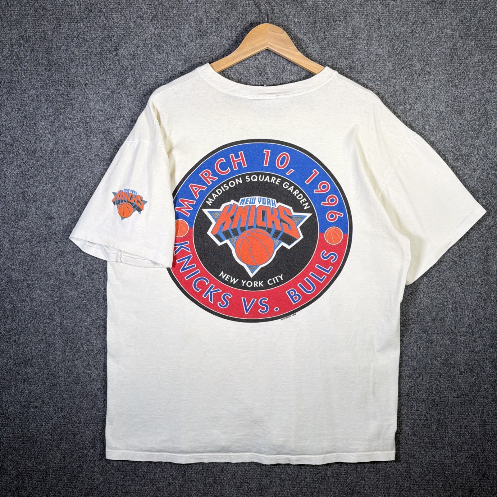 Vintage New York Knicks Shirt Mens XL White 90s NBA Basketball 1996 Speedo Rare