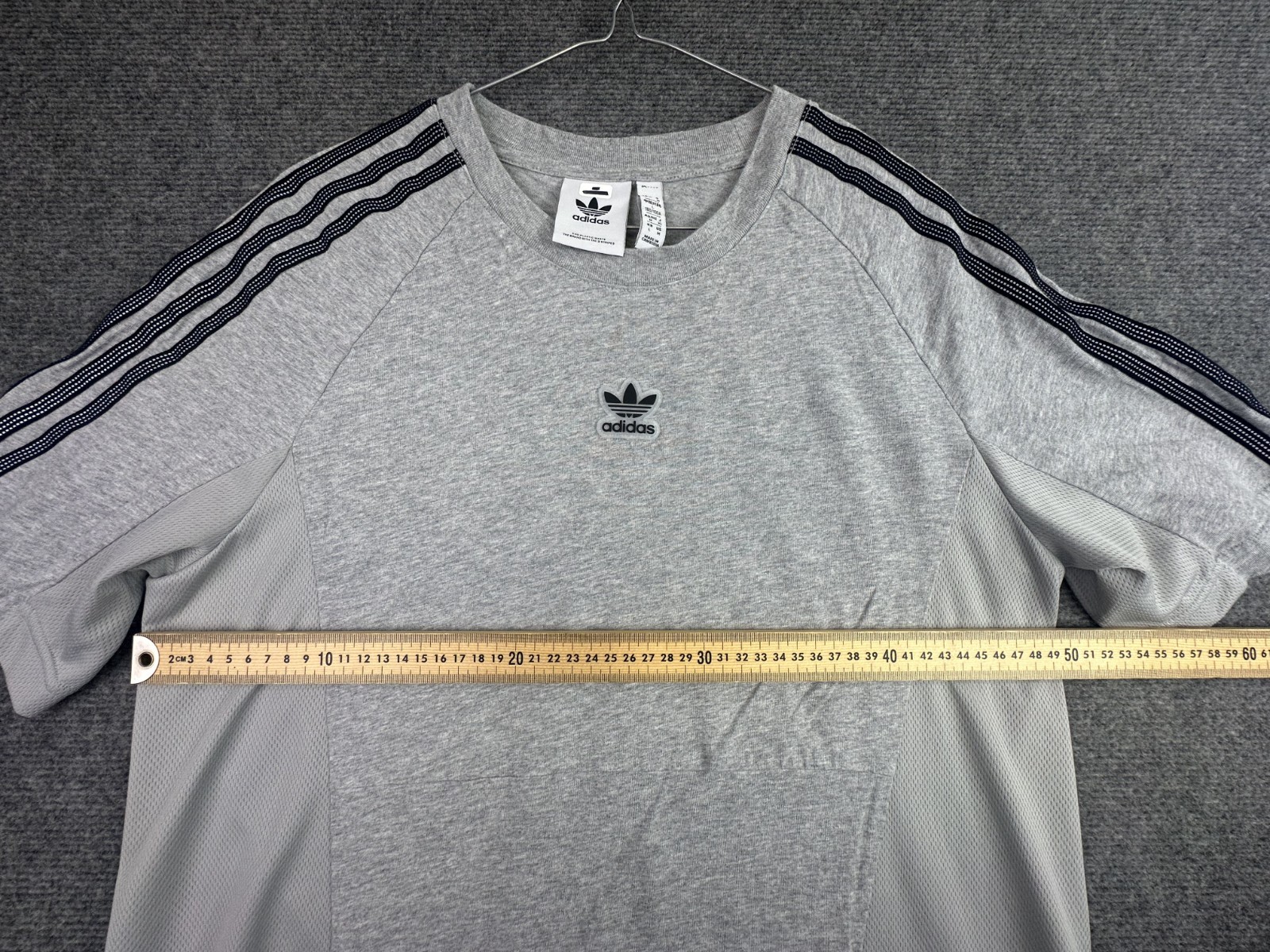 Adidas Originals T-Shirt Mens Large Grey