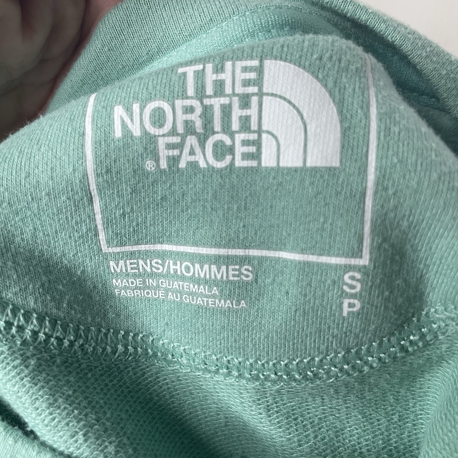 The North Face Men’s Green Solid Logo Cotton Knit Crew Neck Long Sleeve Tee S
