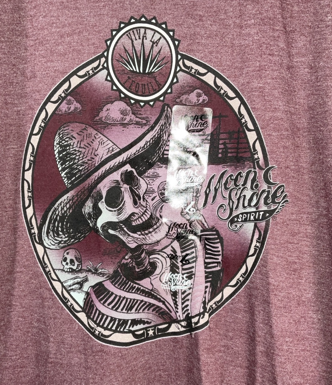 NWT Men’s Brad Paisley Moon Shine Spirit Viva La Tequila T-shirt Burgundy Large
