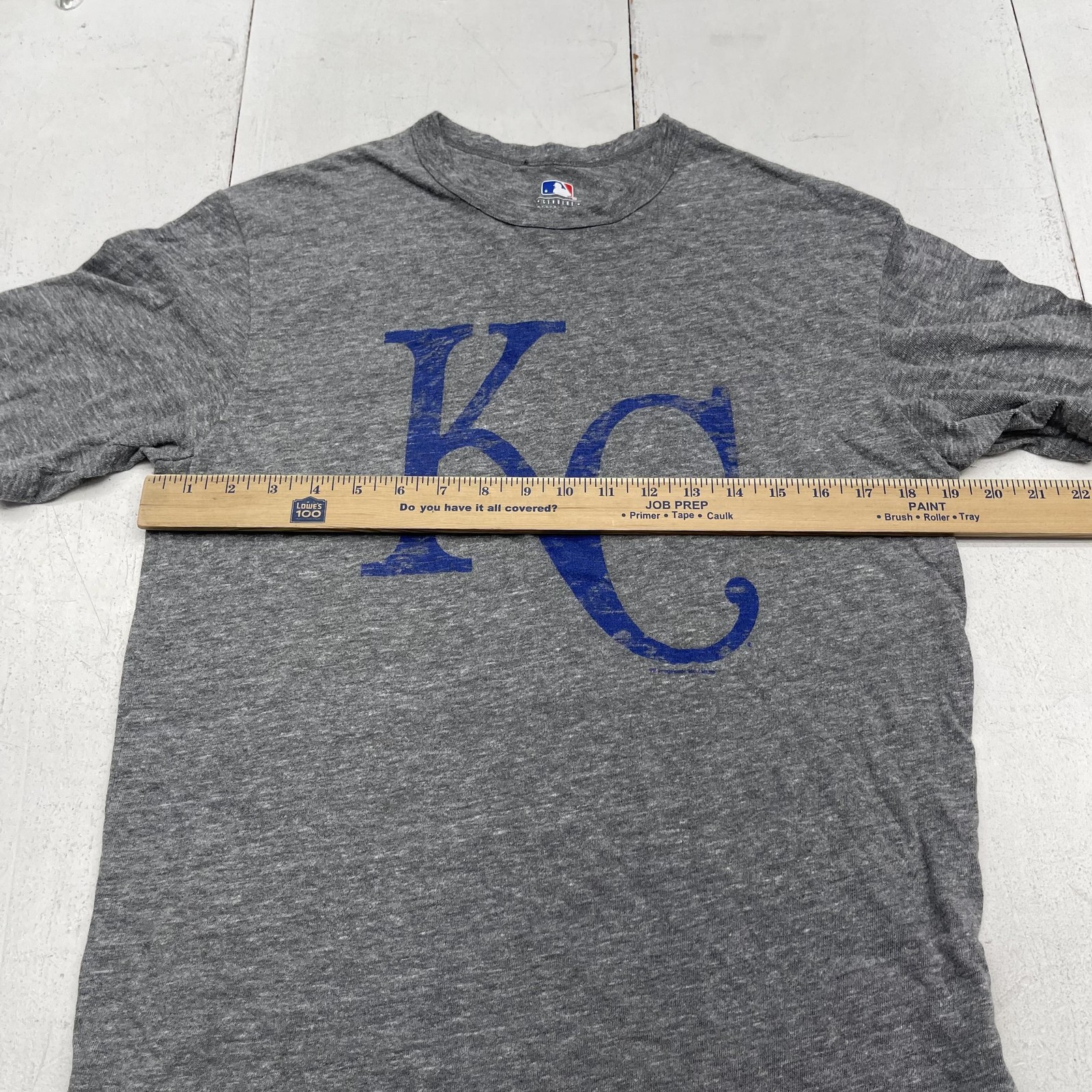 Kansas City Royals Shirt Mens Medium Gray MLB Baseball Tee Genuine Merchandise