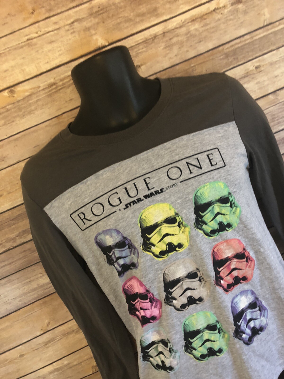 Star Wars Mens Shirt Size Small Black Darth Vader Rouge One Baseball Style