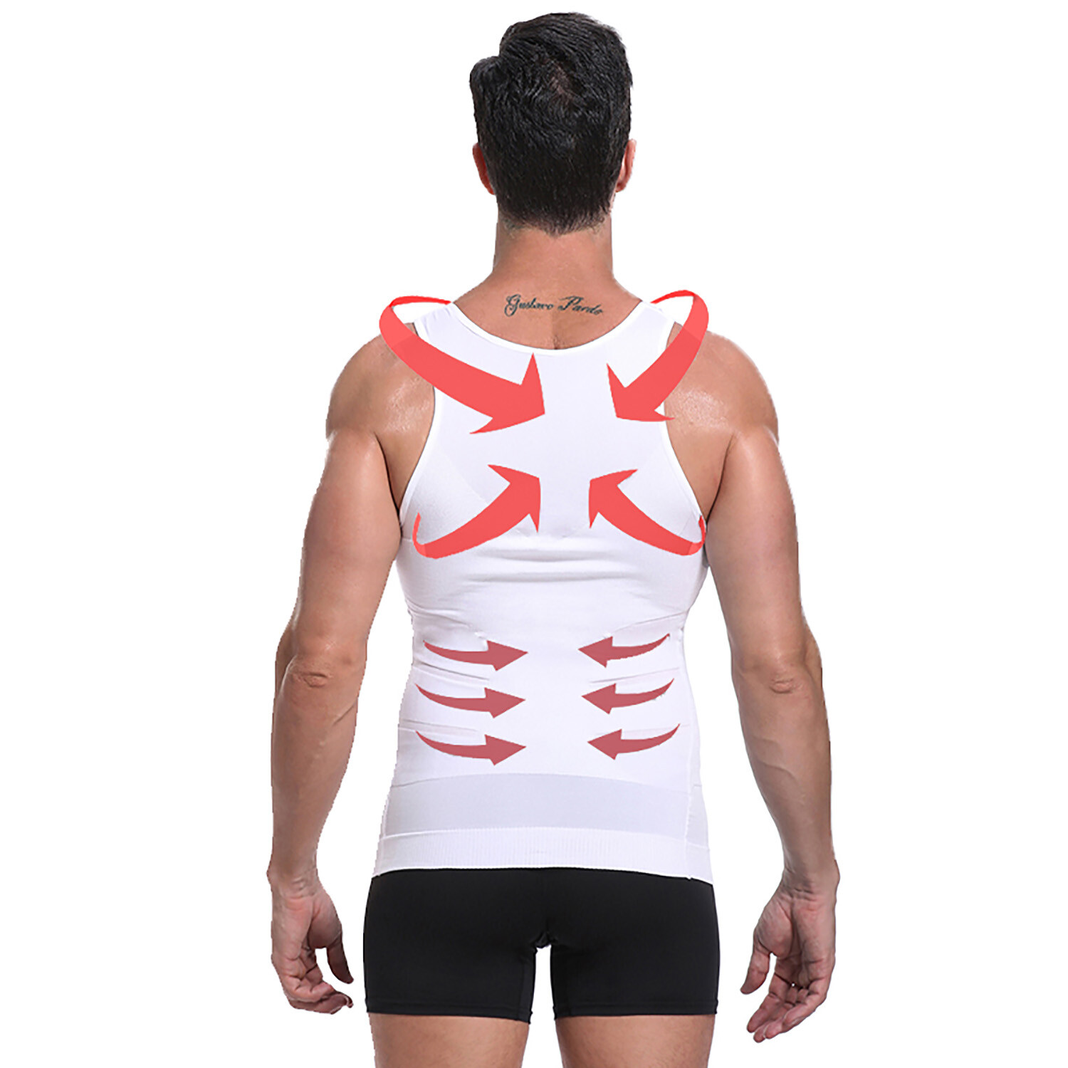CGTFY Gynecomastia Compress Tank Top Men’s Slimming Body Shaper Vest Abs Shirt