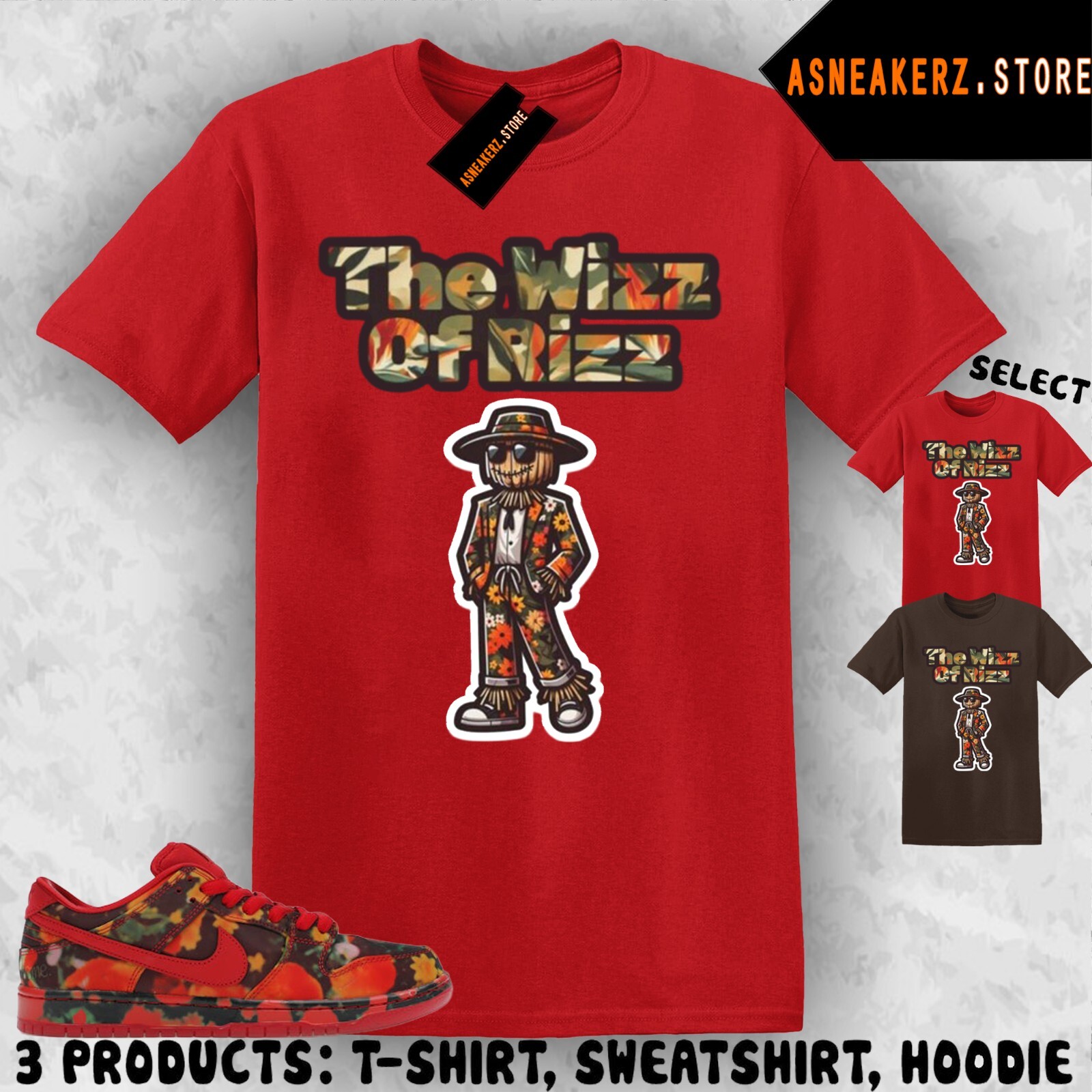 Shirt To Match SB Dunk Low The Wizard of Oz Poppy Field Sneaker The Wizz of Rizz