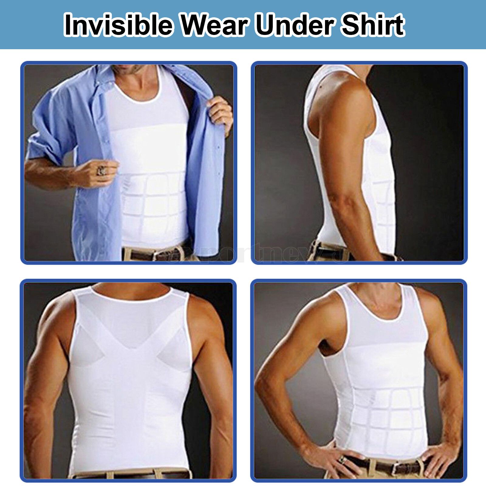 Sculptcore Men’s Body Shaper Compression Ionic Shaping Shirt Slimming Tank Top